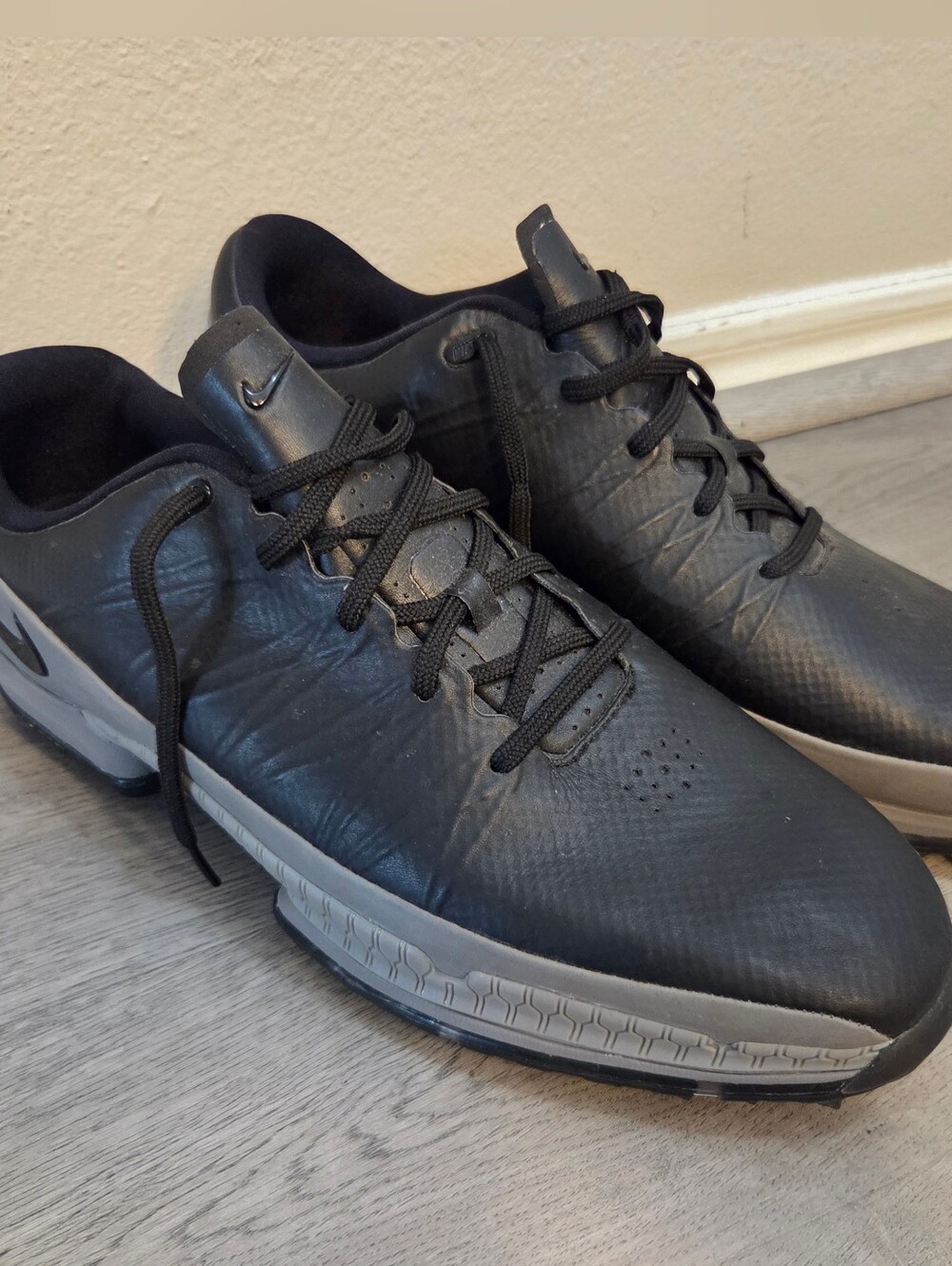 Men's Nike Air Zoom Attack Golf Shoes Black Athletic Sneakers Size 11.5